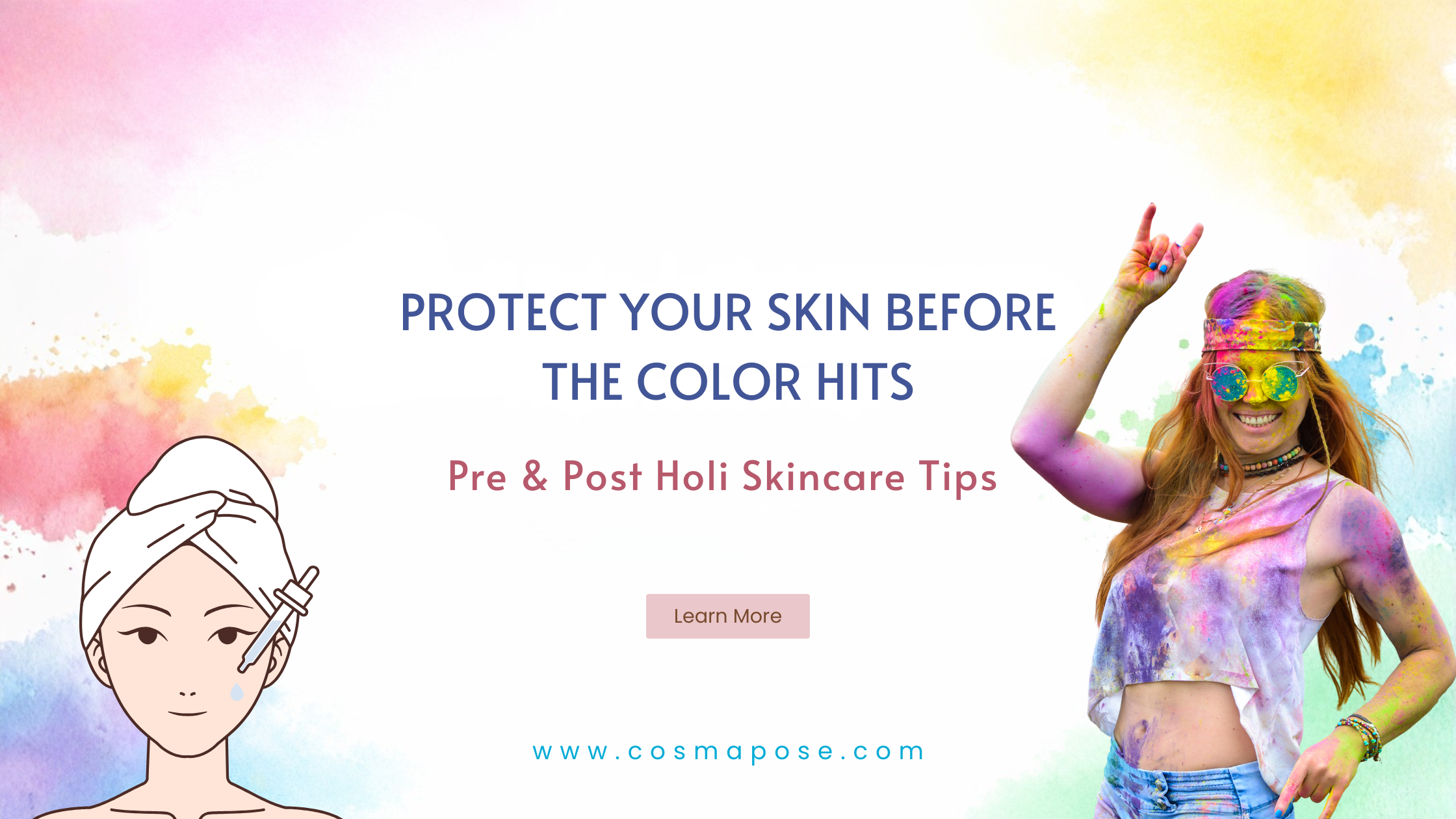 Protect your skin before holi color hits