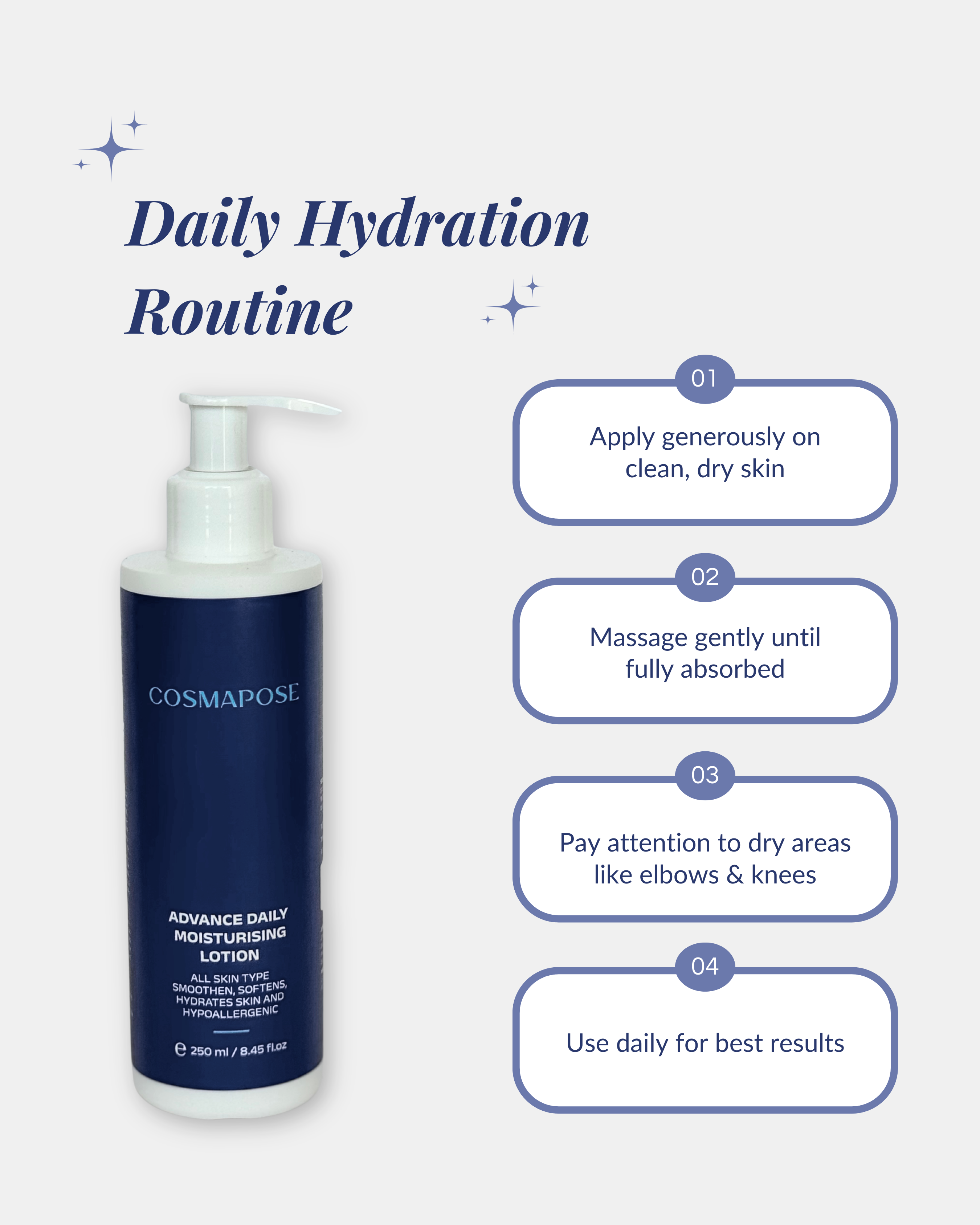Advance Daily Moisturising Lotion for all skin types. Body Lotion Cream 