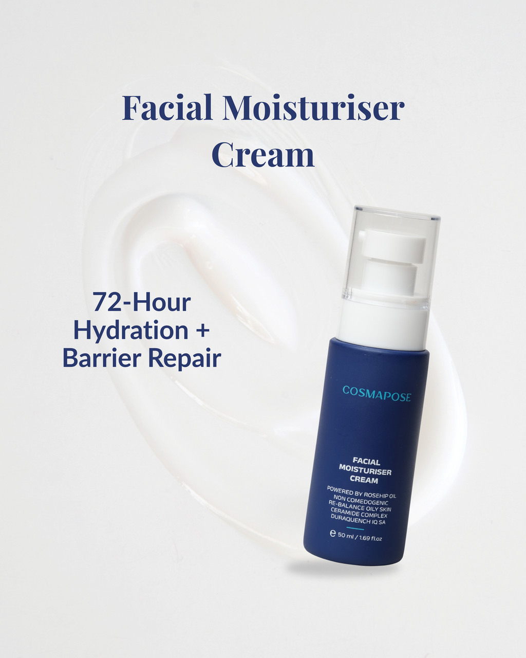 Face moisturiser cream soft smooth silky lightweight